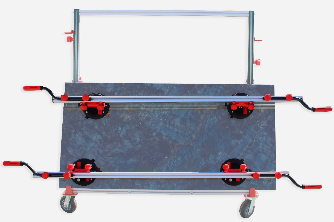 Par de guías con ventosas Cap. 200kg para transporte porcelanatos hasta 240cm PRO-MASTER 6501
